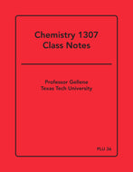 TTU CHEM 1307 Principles of Chemistry I Class Notes